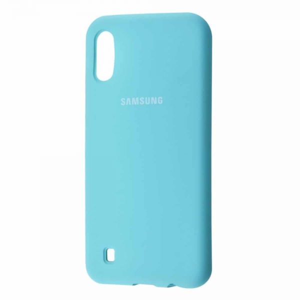 Оригинальный чехол Silicone Cover 360 с микрофиброй для  Samsung Galaxy M10 – Turquoise