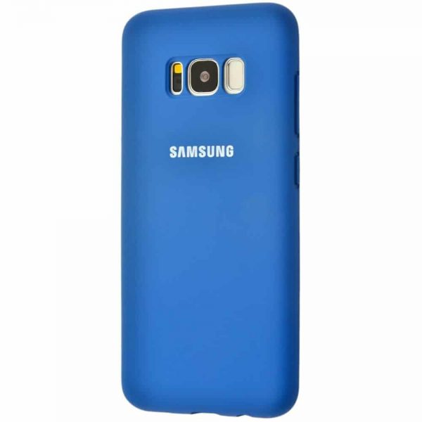 Оригинальный чехол Silicone Cover 360 с микрофиброй для Samsung Galaxy S8 Plus (G955) – Blue