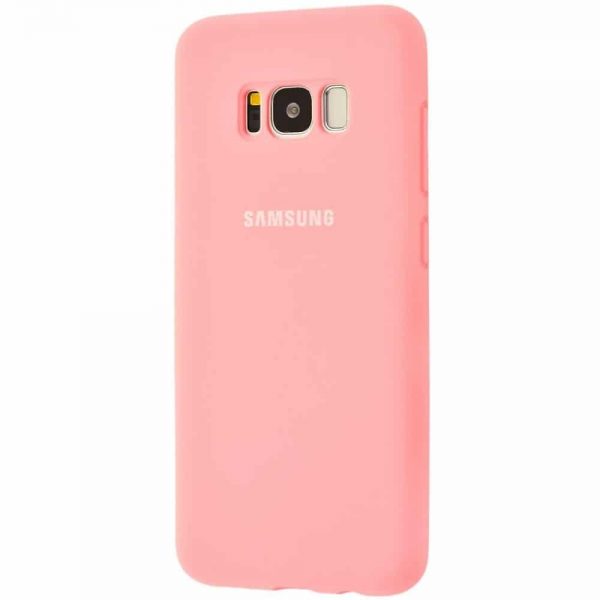 Оригинальный чехол Silicone Cover 360 с микрофиброй для Samsung Galaxy S8 (G950) – Light pink