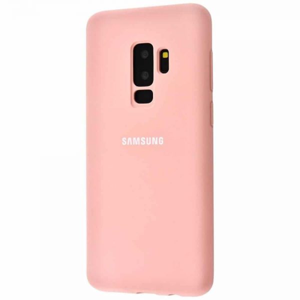 Оригинальный чехол Silicone Cover 360 с микрофиброй для Samsung Galaxy S9 Plus (G965) – Pink sand
