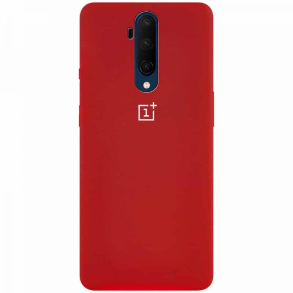 Оригинальный чехол Silicone Cover 360 с микрофиброй для OnePlus 7T Pro – Красный / Dark Red