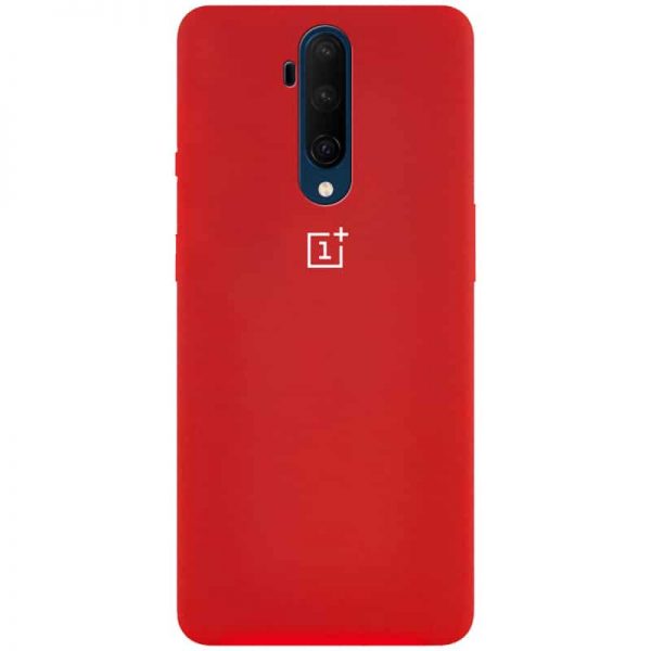 Оригинальный чехол Silicone Cover 360 с микрофиброй для OnePlus 7T Pro – Красный / Red