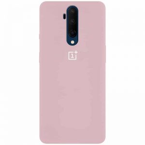 Оригинальный чехол Silicone Cover 360 с микрофиброй для OnePlus 7T Pro – Розовый / Pink Sand