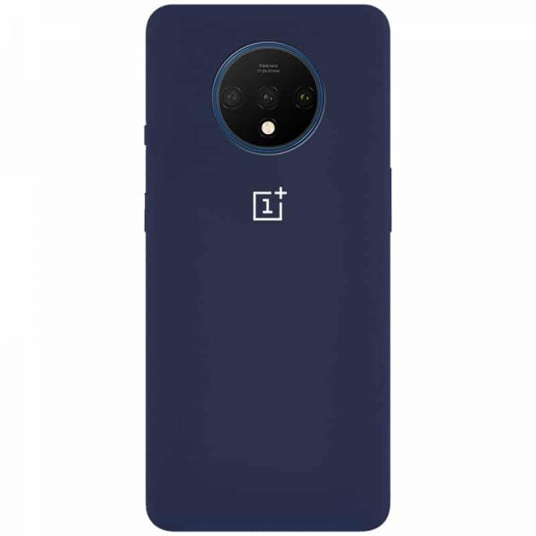 Оригинальный чехол Silicone Cover 360 с микрофиброй для OnePlus 7T – Синий / Dark Blue