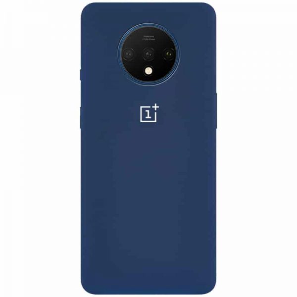 Оригинальный чехол Silicone Cover 360 с микрофиброй для OnePlus 7T – Синий / Navy Blue