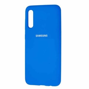 Оригинальный чехол Silicone Cover 360 с микрофиброй для Samsung Galaxy A50 2019 (A505) / A30s 2019 (A307) – Голубой / Azure