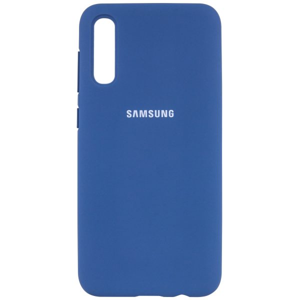 Оригинальный чехол Silicone Cover 360 с микрофиброй для Samsung Galaxy A50 2019 (A505) / A30s 2019 (A307) – Синий / Navy Blue