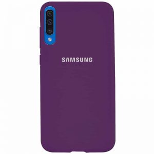 Оригинальный чехол Silicone Cover 360 с микрофиброй для Samsung Galaxy A50 2019 (A505) / A30s 2019 (A307) – Фиолетовый / Grape