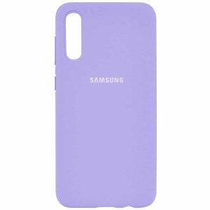 Оригинальный чехол Silicone Cover 360 с микрофиброй для Samsung Galaxy A50 2019 (A505) / A30s 2019 (A307) – Сиреневый / Dasheen