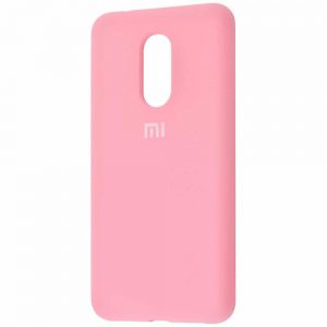 Оригинальный чехол Silicone Cover 360 с микрофиброй для Xiaomi Redmi 5 Plus – Light pink