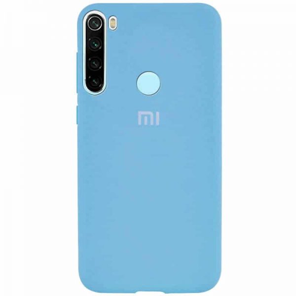 Оригинальный чехол Silicone Cover 360 с микрофиброй для Xiaomi Redmi Note 8T – Голубой / Light Blue