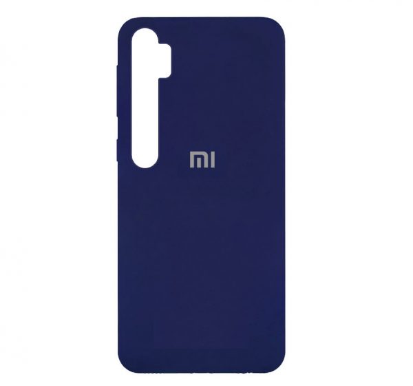 Оригинальный чехол Silicone Cover 360 с микрофиброй для Xiaomi Mi Note 10 / Mi Note 10 Pro – Синий / Dark Blue