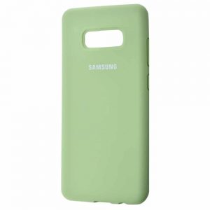 Оригинальный чехол Silicone Cover 360 с микрофиброй для Samsung S10e (G970) – Mint gum