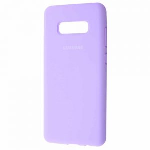 Оригинальный чехол Silicone Cover 360 с микрофиброй для Samsung S10e (G970) – Light purple