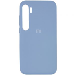 Оригинальный чехол Silicone Cover 360 с микрофиброй для Xiaomi Mi Note 10 / Mi Note 10 Pro – Голубой / Mist blue