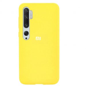 Оригинальный чехол Silicone Cover 360 с микрофиброй для Xiaomi Mi Note 10 / Mi Note 10 Pro – Желтый / Yellow