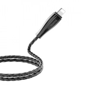 Кабель Hoco U56 Metal Armor USB to Type-C 2.4A (1.2м) – Metal Gray