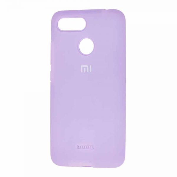 Оригинальный чехол Silicone Cover 360 с микрофиброй для Xiaomi Redmi 6 / 6A – Light purple