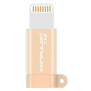Адаптер Konfulon Z8 Micro USB to Lightning – Gold