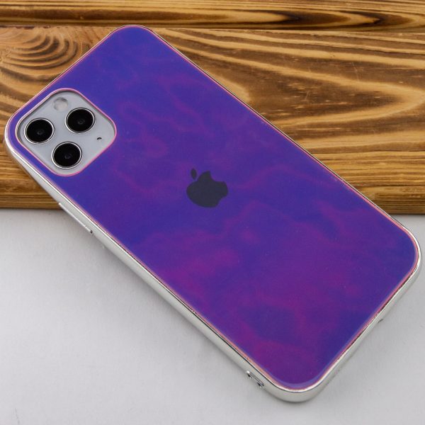 TPU+Glass чехол Gradient Rainbow с лого для Iphone 11 Pro