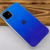 TPU+Glass чехол Gradient Rainbow с лого  для Iphone 11 – Синий 46777