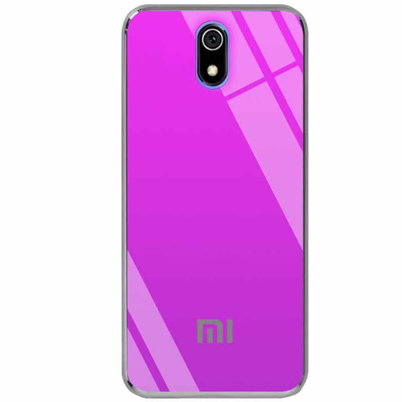 TPU+Glass чехол Gradient Rainbow с лого  для Xiaomi Redmi 8A – Фиолетовый