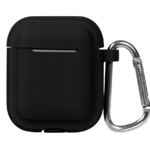 Чехол для наушников Plain Cover With Stripe Style Case для Apple Airpods – Black
