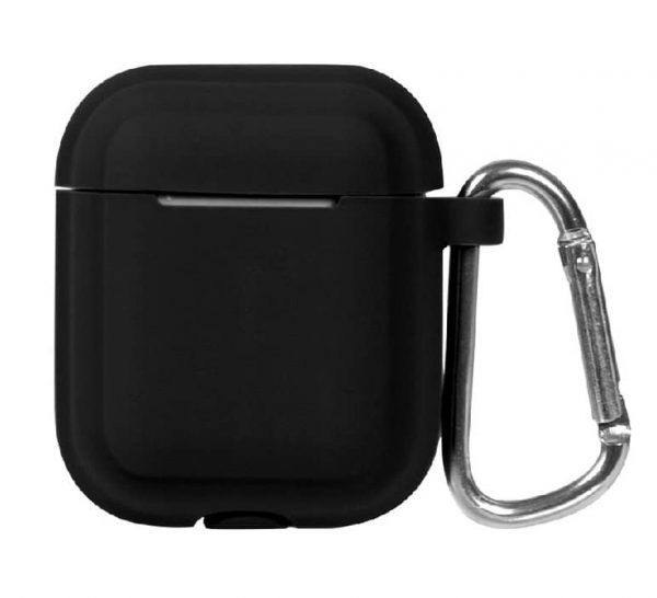 Чехол для наушников Plain Cover With Stripe Style Case для Apple Airpods – Black