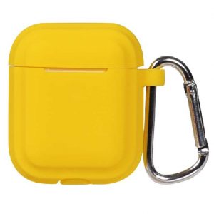 Чехол для наушников Plain Cover With Stripe Style Case для Apple Airpods – Yellow