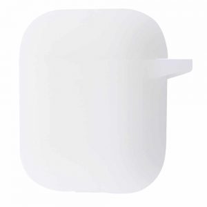 Чехол для наушников Silicone Case New + карабин для Apple Airpods 1/2 – Transparent