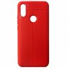 TPU чехол фактурный (с имитацией кожи) для Huawei Y6 / Honor 8A / Y6s (2019) – Красный
