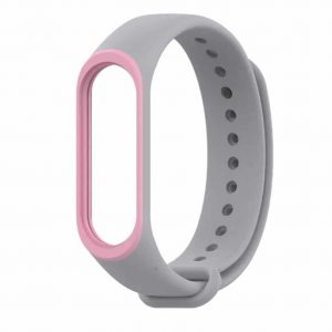 Ремешок для фитнес-браслета Xiaomi Mi Band 3 / 4 – Gray / Pink