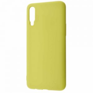 Чехол Silicone Case WAVE Full с микрофиброй для Samsung Galaxy A7 2018 A750 – Lime green