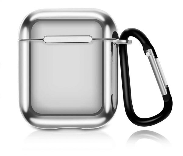 Чехол для наушников Electroplate TPU Cover Case для Apple Airpods – Silver