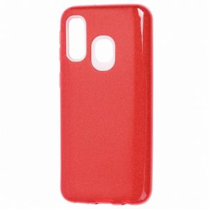 Cиликоновый (TPU+PC) чехол Shine с блестками для Samsung Galaxy A40 2019 (A405) – Красный