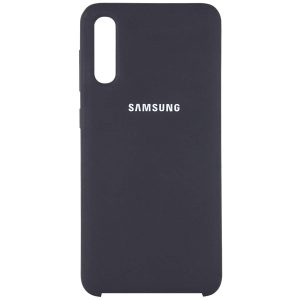 Оригинальный чехол Silicone Case с микрофиброй для Samsung Galaxy A50 /  A30s 2019 – Черный