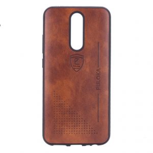 Кожаный чехол-накладка PULOKA Desi для Xiaomi Redmi 8 / 8A – Коричневый