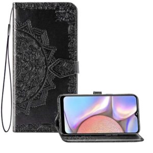 Кожаный чехол-книжка Art Case с визитницей для Samsung Galaxy A20 / A30 2019 – Черный
