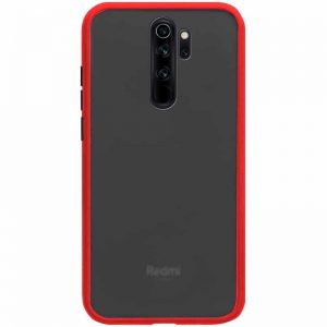 Чехол TPU+PC Soft-touch with Color Buttons для Xiaomi Redmi Note 8 Pro – Красный