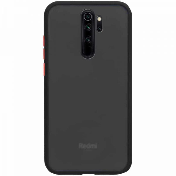 Чехол TPU+PC Soft-touch with Color Buttons для Xiaomi Redmi Note 8 Pro – Черный