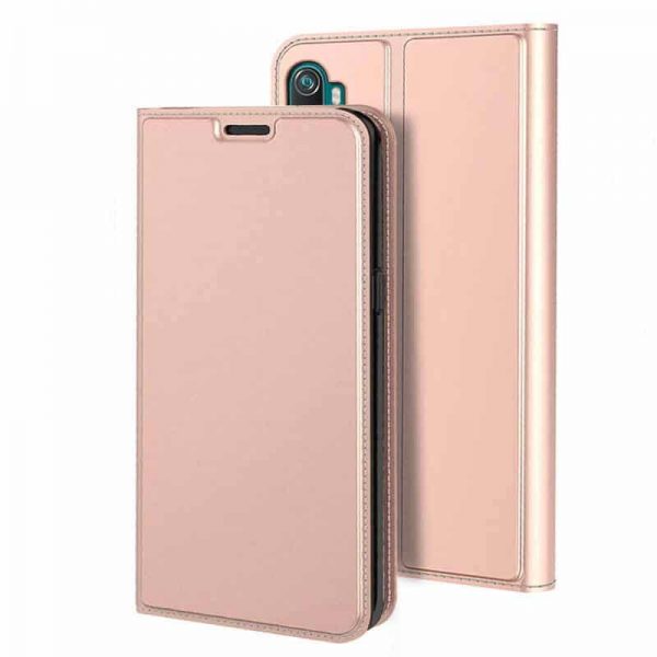 Чехол-книжка Dux Ducis с карманом для Xiaomi Mi Note 10 / 10 Pro — Rose gold