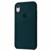 Оригинальный чехол Silicone Case с микрофиброй для Iphone XR №49 – Dark Green