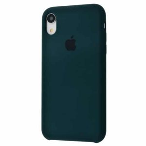 Оригинальный чехол Silicone Case с микрофиброй для Iphone XR №49 – Dark Green