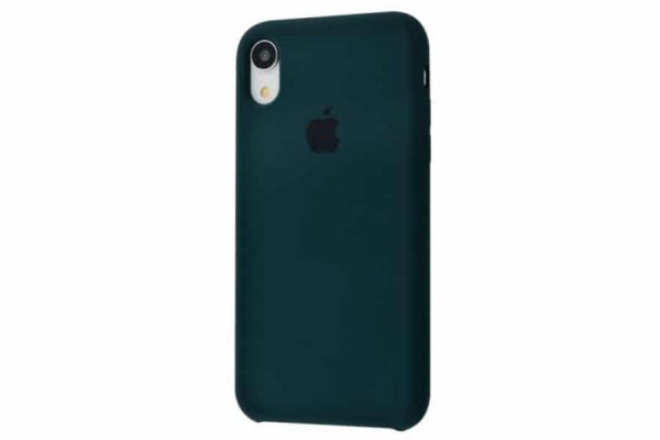 Оригинальный чехол Silicone Case с микрофиброй для Iphone XR №49 – Dark Green