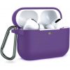 Чехол для наушников Silicone Case + карабин для Apple Airpods Pro – Фиолетовый / Purple