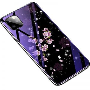 TPU+Glass чехол Fantasy с глянцевыми торцами  для Iphone 11 Pro Max – Цветение