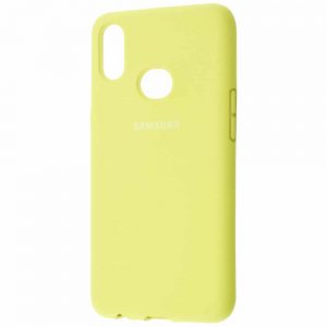Оригинальный чехол Silicone Cover 360 с микрофиброй для  Samsung Galaxy A10s 2019 (A107) – Желтый / Yellow