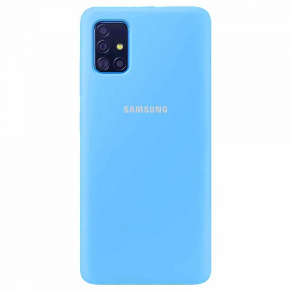 Чохол Silicone Cover для Samsung Galaxy A51 Блакитний / Light Blue