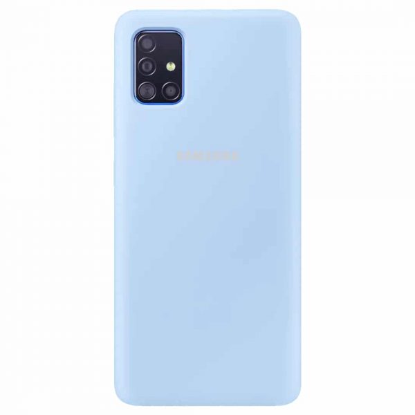 Чохол Silicone Cover для Samsung Galaxy A51 Блакитний / Mist blue