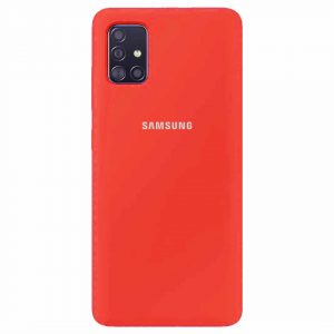 Оригинальный чехол Silicone Cover 360 с микрофиброй для Samsung Galaxy A51 – Красный / Red